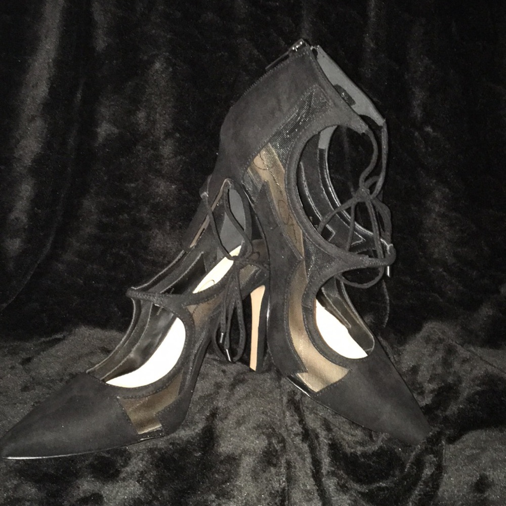 Jessica Simpson black suede heels